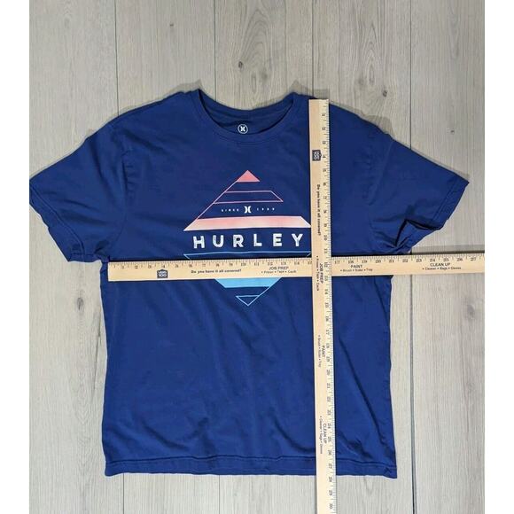 Hurley Men's Graphic T-Shirt Royal Blue Large Short Sleeve - Picture 3 of 5